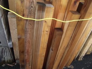 4 x 4 clear utility cedar