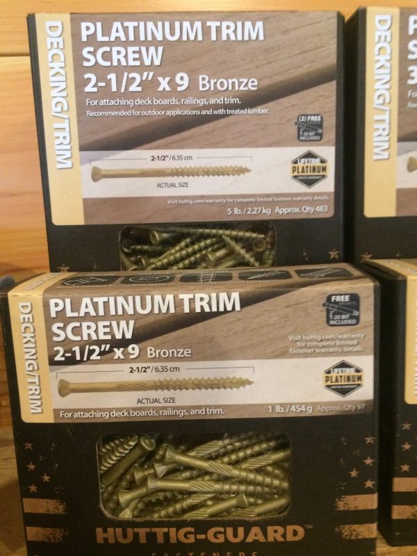 #9 x 2 1/2" Star Drive TRIM HEAD  Bronze Ceramic Screws 5#
