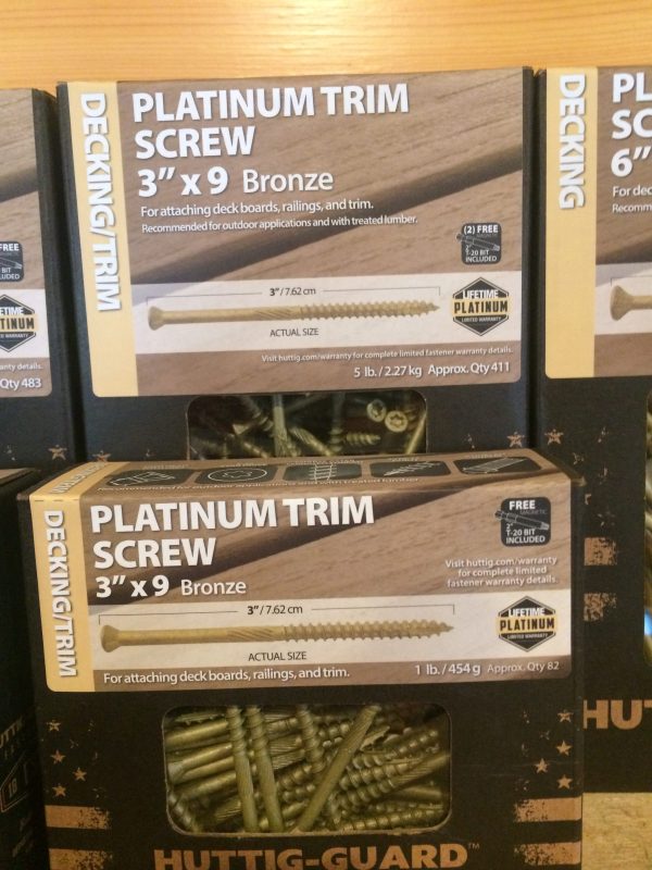 #9 x 3" Star Drive Trim Head Bronze Ceramic Screws 5#