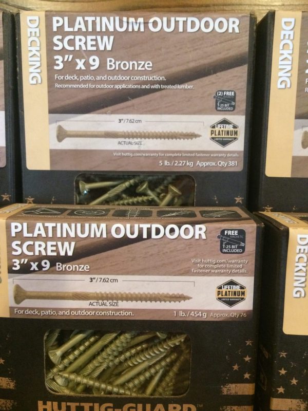 #9x3" Star Drive Bronze Ceramic Screws 5#